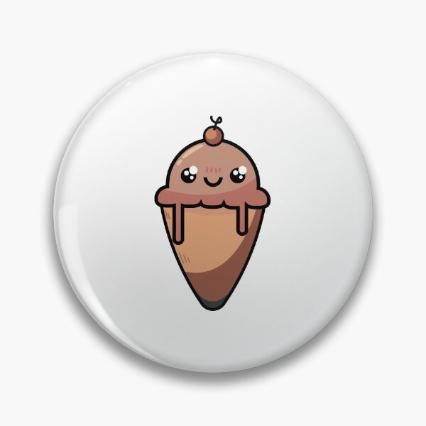 Item preview, Cute Chocolate Ice Cream Kawaii designed and sold by DurianDesign.