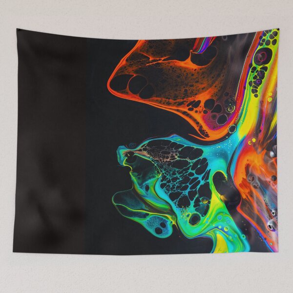 Item preview,  Blue and Orange Liquid Art designed and sold by Lineemme.