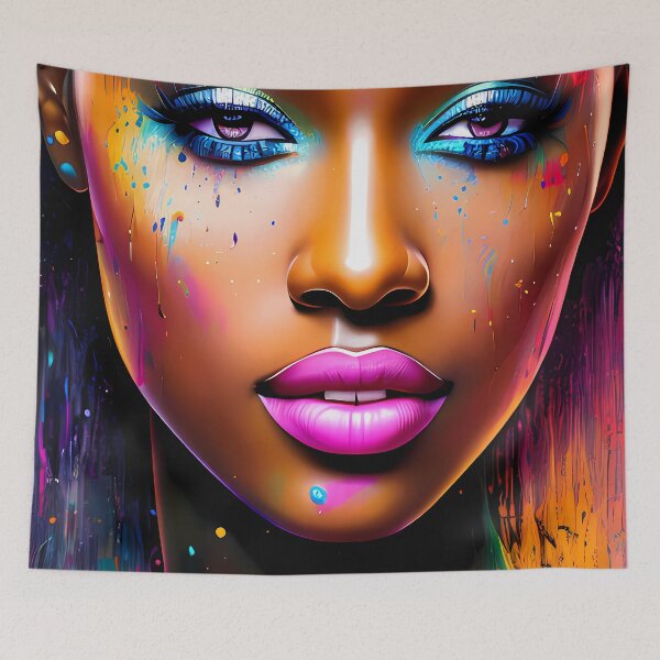 Item preview, Urban Woman Graffiti Oil Painting Splattered designed and sold by SableSyndciate.