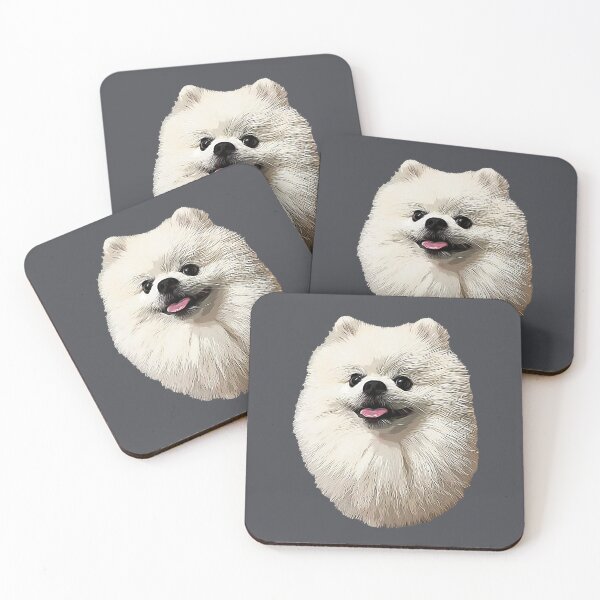Item preview, Pomeranian Cute White Puppy Dog designed and sold by ElegantCat.