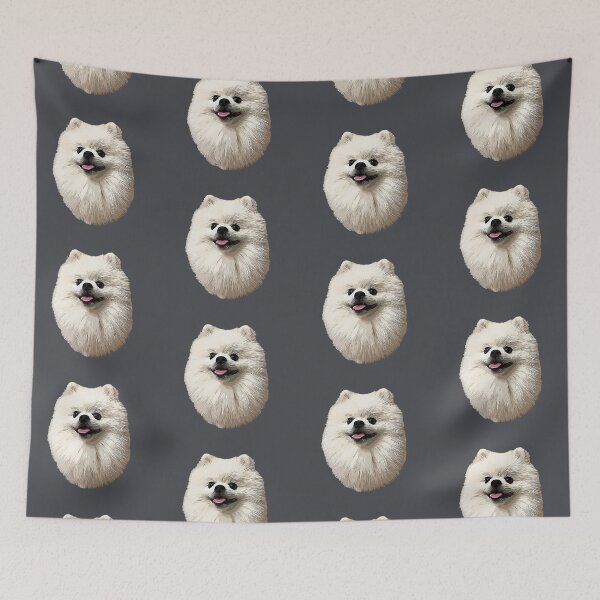 Item preview, Pomeranian Cute White Puppy Dog designed and sold by ElegantCat.