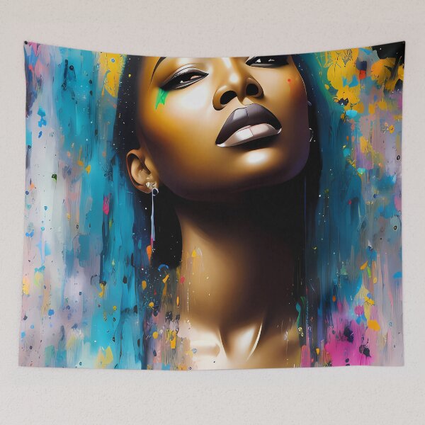 Item preview, Urban Woman Graffiti Oil Painting Splattered designed and sold by SableSyndciate.