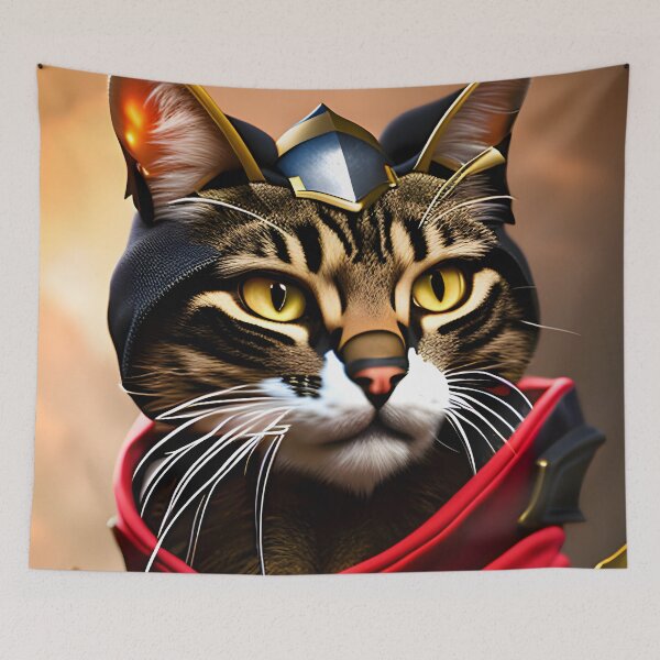 Item preview, Cat in Armor - Modern Digital Art designed and sold by Ai-michiart.