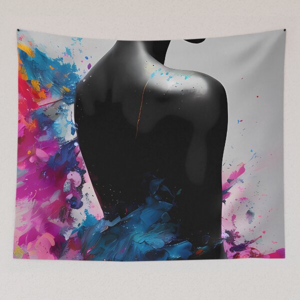 Item preview, Urban Woman Graffiti Oil Painting Splattered designed and sold by SableSyndciate.