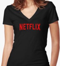 Netflix Shirt mit V-Ausschnitt