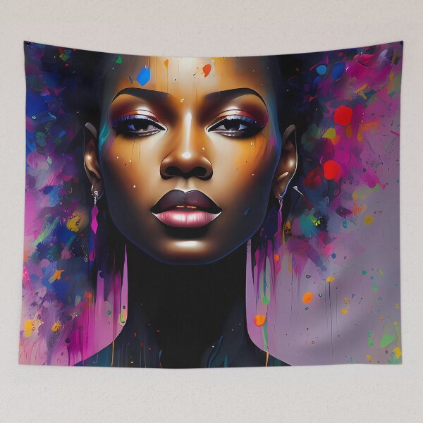 Item preview, Urban Woman Graffiti Oil Painting Splattered designed and sold by SableSyndciate.