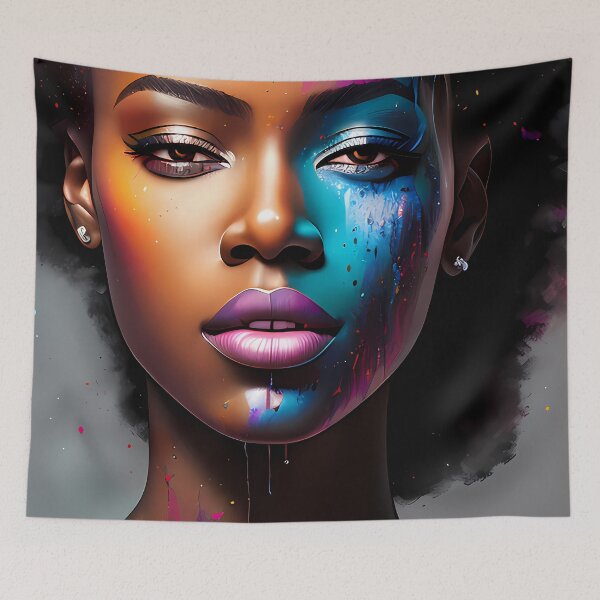 Item preview, Urban Woman Graffiti Oil Painting Splattered designed and sold by SableSyndciate.