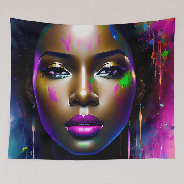 Item preview, Urban Woman Graffiti Oil Painting Splattered designed and sold by SableSyndciate.