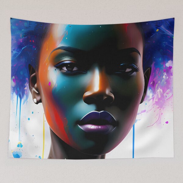 Item preview, Urban Woman Graffiti Oil Painting Splattered designed and sold by SableSyndciate.
