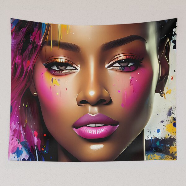 Item preview, Urban Woman Graffiti Oil Painting Splattered designed and sold by SableSyndciate.