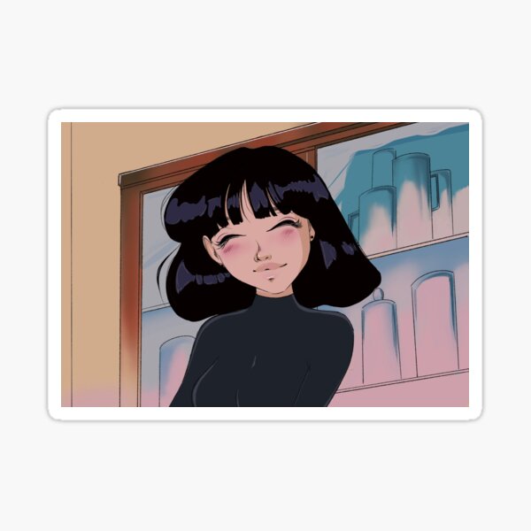 Short Hair Beauty Anime Art Board Print for Sale by Hap2U