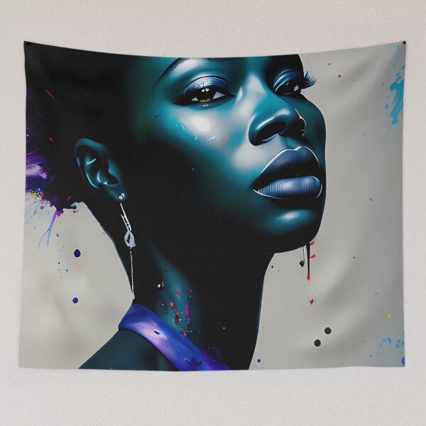 Item preview, Urban Woman Graffiti Oil Painting Splattered designed and sold by SableSyndciate.