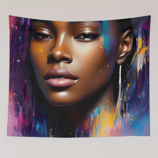 Item preview, Urban Woman Graffiti Oil Painting Splattered designed and sold by SableSyndciate.