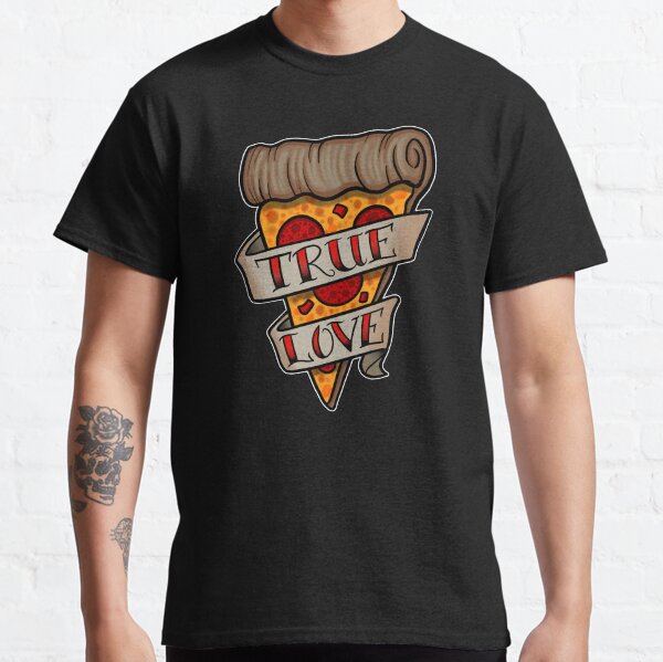 Artikel-Vorschau von True Love Pizza Lover Tattoo Flash, designt und verkauft von SpaceTruck.
