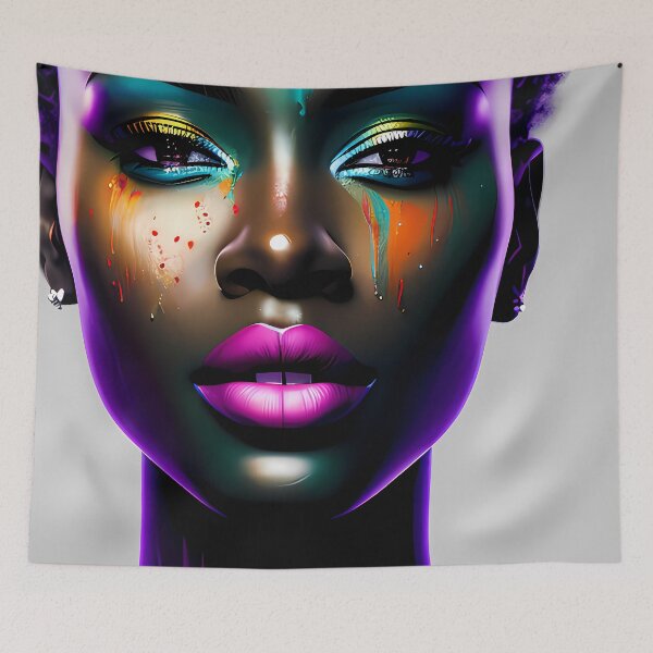 Item preview, Urban Woman Graffiti Oil Painting Splattered designed and sold by SableSyndciate.