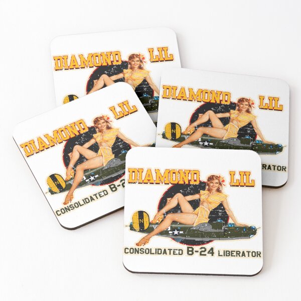 Item preview, Consolidated B-24 Liberator - Noise Art Phrases - Diamond Lil - Grunge Style designed and sold by pzd501.