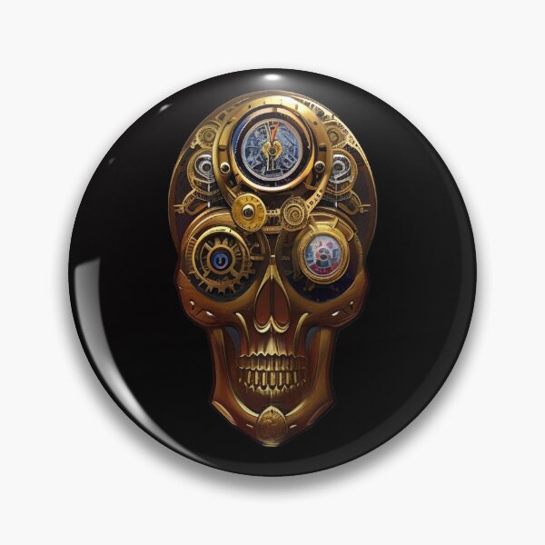 Item preview, Cool Brass Skull Art Steampunk designed and sold by ZiolaRosa.