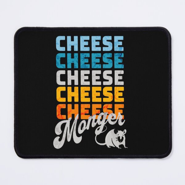 Item preview, Cheese Monger Cheese Lover Cheese Expert Retro Mouse Gray designed and sold by Rabbitti.