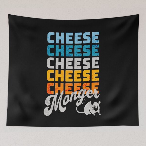 Item preview, Cheese Monger Cheese Lover Cheese Expert Retro Mouse Gray designed and sold by Rabbitti.