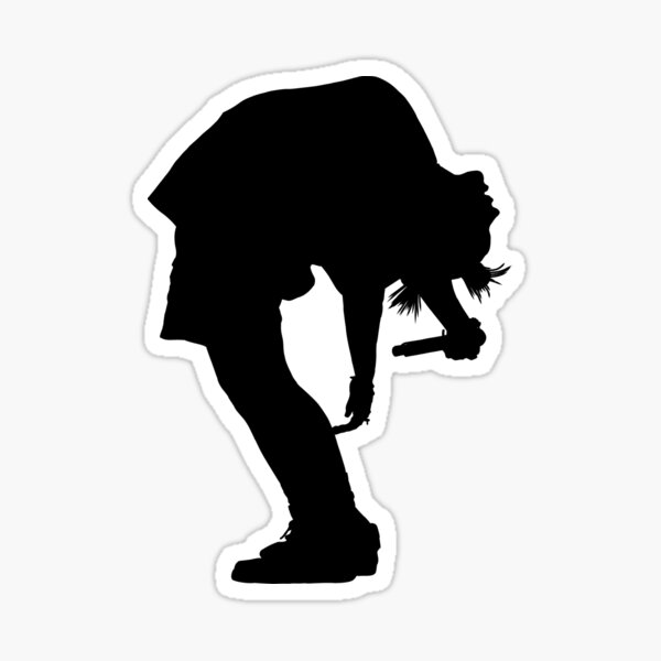 silhouette de billie eilish Sticker