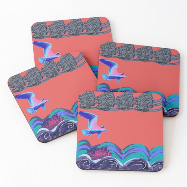 Item preview, Ocean Fishing with Peach Background - Collage Animation designed and sold by jolabrese.