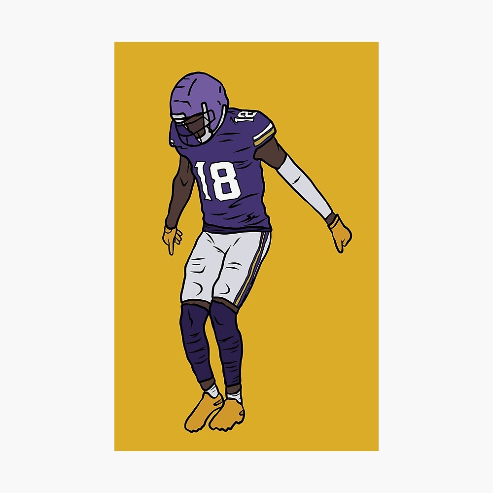 Justin Jefferson Minnesota Vikings Poster, Canvas, Football print