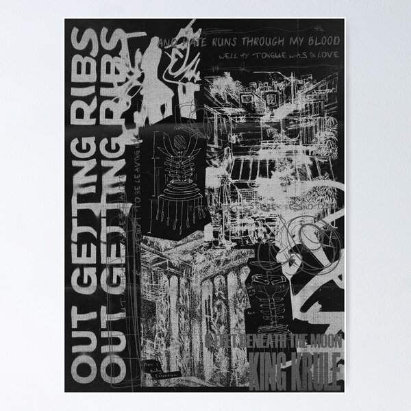 Item preview, Getting Ribs Krule Poster - Black and White Version designed and sold by theashleymay.