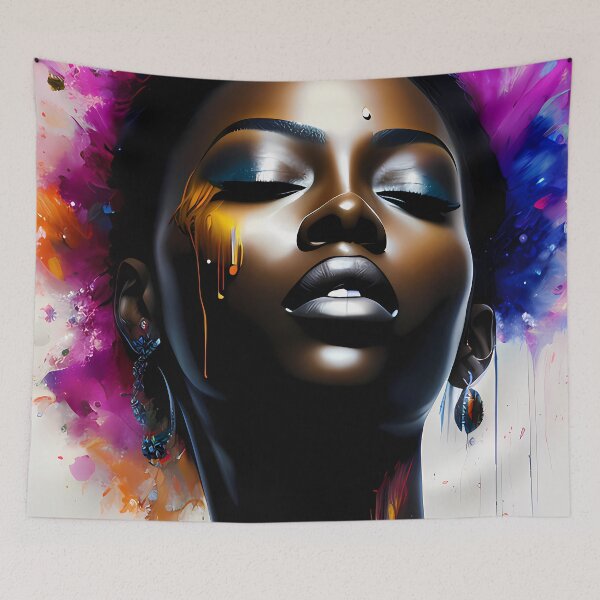 Item preview, Urban Woman Graffiti Oil Painting Splattered designed and sold by SableSyndciate.