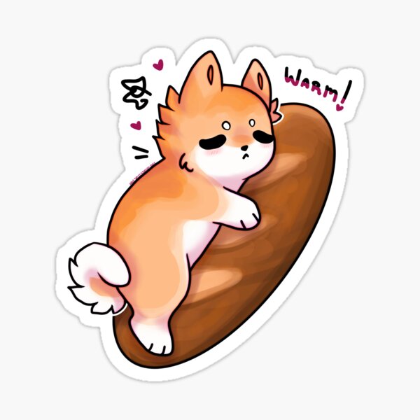"Loaf Pup" Sticker for Sale by HalfSplitStudio Redbubble