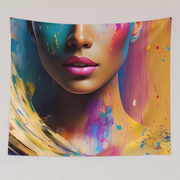 Item preview, Urban Woman Graffiti Oil Painting Splattered designed and sold by SableSyndciate.