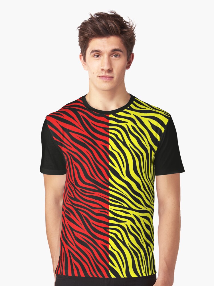 Crazy Pattern Red and Yellow Zebra Stripes\