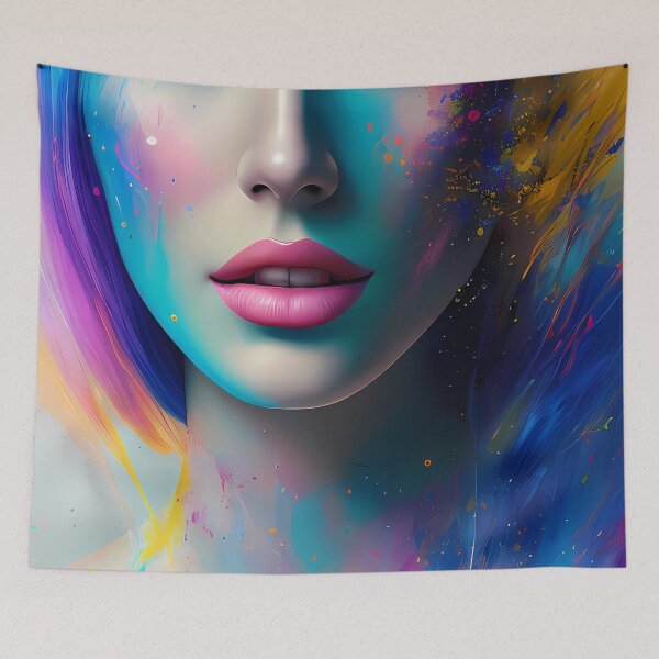 Item preview, Urban Woman Graffiti Oil Painting Splattered designed and sold by SableSyndciate.