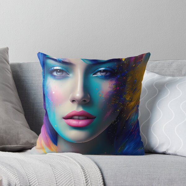 Item preview, Urban Woman Graffiti Oil Painting Splattered designed and sold by SableSyndciate.