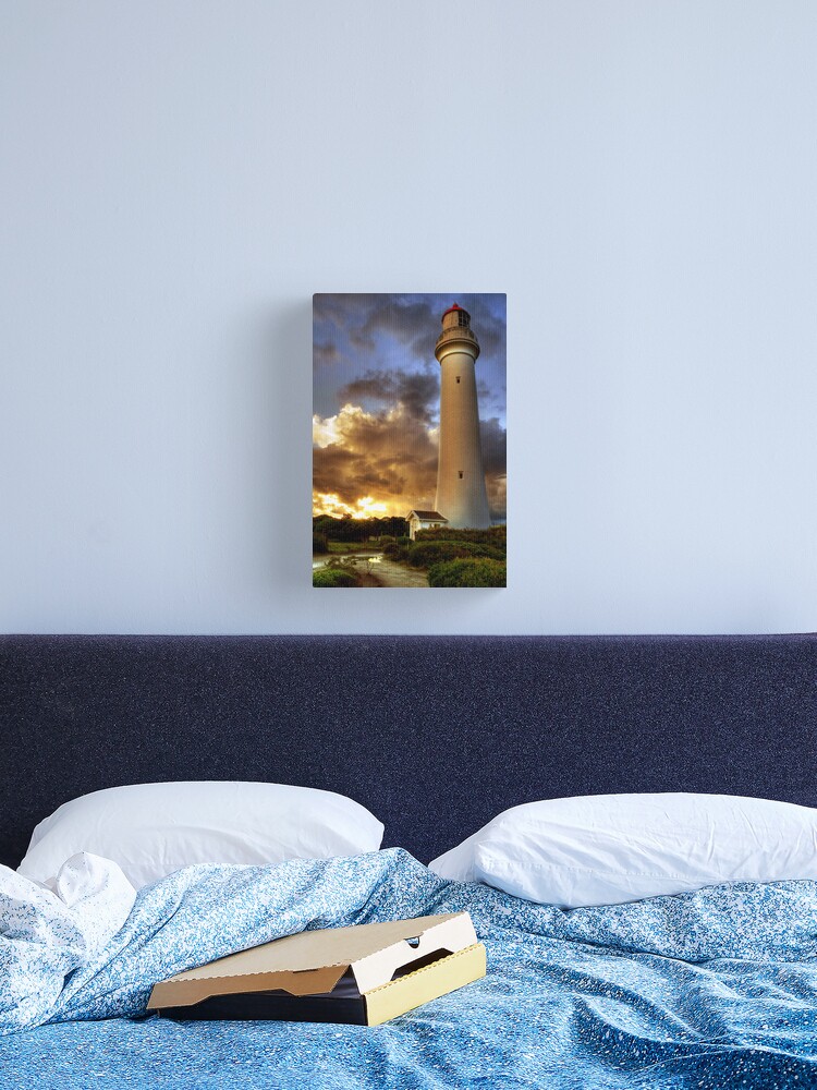 Thumbnail 2 of 3, Canvas Print, Glow on the Lighthouse, Airey's Inlet, Victoria designed and sold by ChristineJayne.
