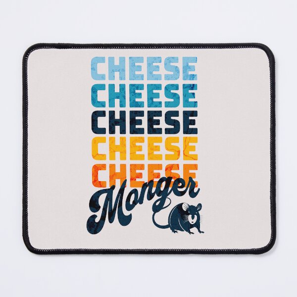 Item preview, Cheese Monger Cheese Lover Cheese Expert Retro Mouse designed and sold by Rabbitti.