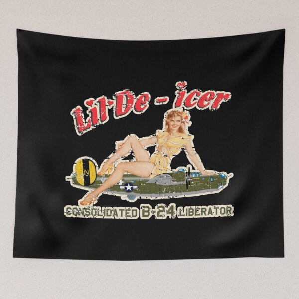 Item preview, Consolidated B-24 Liberator - Noise Art Phrases - Lil De-icer  - Grunge Style designed and sold by pzd501.