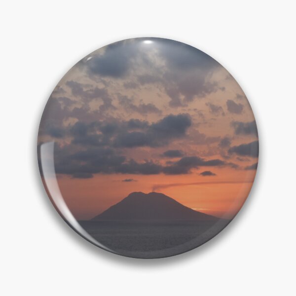 Item preview, SUNSET BEHIND VOLCANO IN MEDITERRANEAN SEA  designed and sold by JLFXCreations.