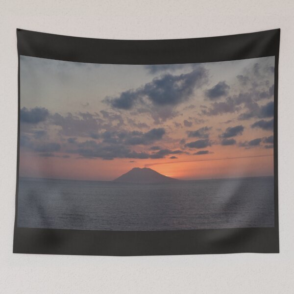 Item preview, SUNSET BEHIND VOLCANO IN MEDITERRANEAN SEA  designed and sold by JLFXCreations.