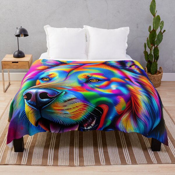 Item preview, Rainbow Urban Graffiti Dog Oil Painting Splattered designed and sold by SableSyndciate.