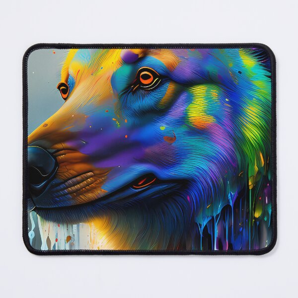 Item preview, Rainbow Urban Graffiti Dog Oil Painting Splattered designed and sold by SableSyndciate.