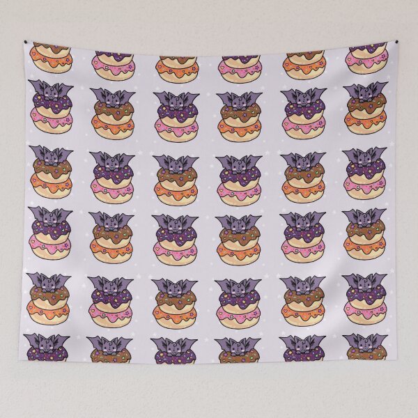Item preview, Bats and Donuts Cafe Pattern designed and sold by candycornsketch.
