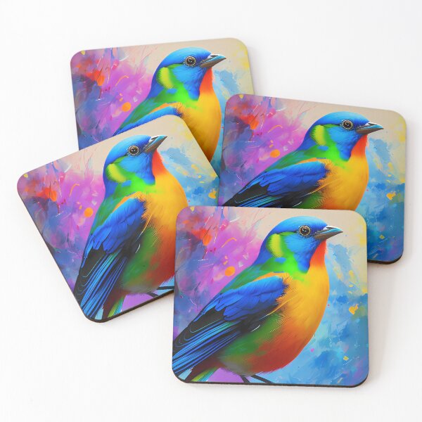Item preview, Rainbow Urban Graffiti Bird Oil Painting Splattered designed and sold by SableSyndciate.