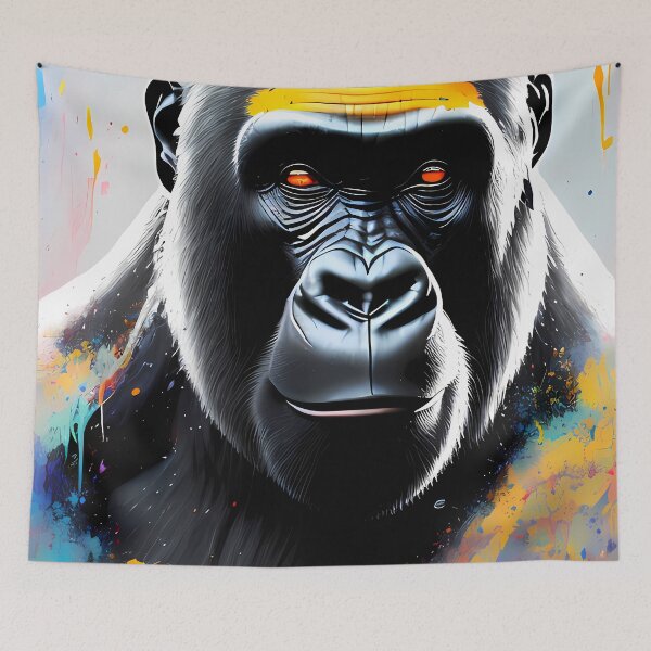 Item preview, Urban Graffiti Gorilla Oil Painting Splattered designed and sold by SableSyndciate.