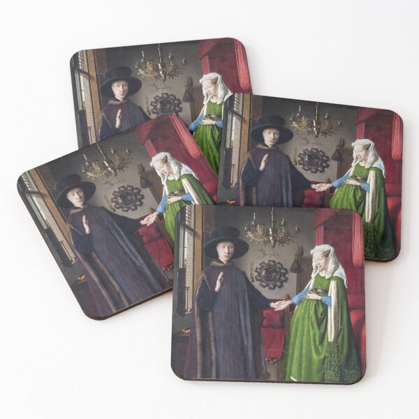 Item preview, The Arnolfini Portrait By Jan van Eyck: Painting Artwork Enhanced For Brighter Colors designed and sold by MonochromaKey.
