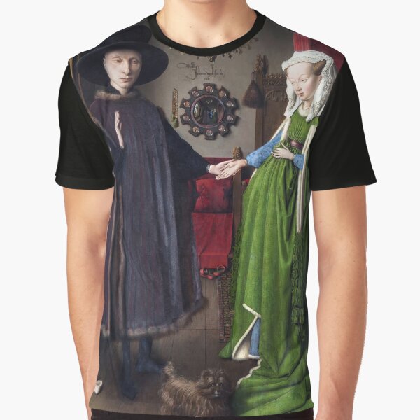 Item preview, The Arnolfini Portrait By Jan van Eyck: Painting Artwork Enhanced For Brighter Colors designed and sold by MonochromaKey.