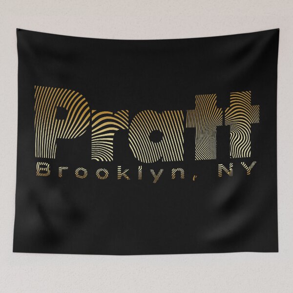 Item preview, Pratt Institute logo, Brooklyn NY (gold on black)) designed and sold by saaad-pap.