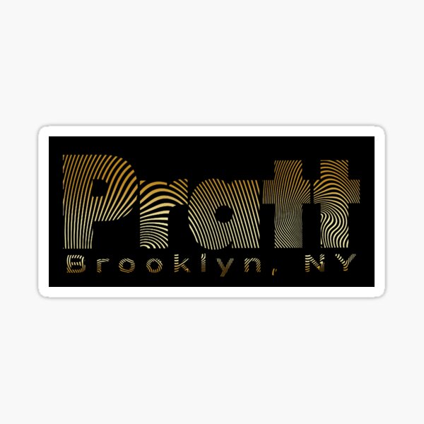 Item preview, Pratt Institute logo, Brooklyn NY (gold on black)) designed and sold by saaad-pap.