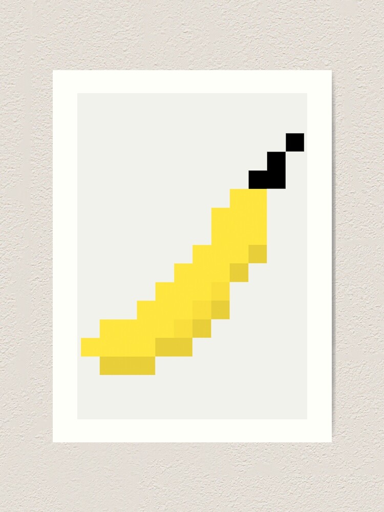 "Banana Pixel" Art Print by likescurving Redbubble