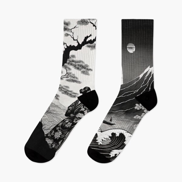 Item preview, Geisha's Wave of Kanagawa, Japan designed and sold by BellasArtStudio.