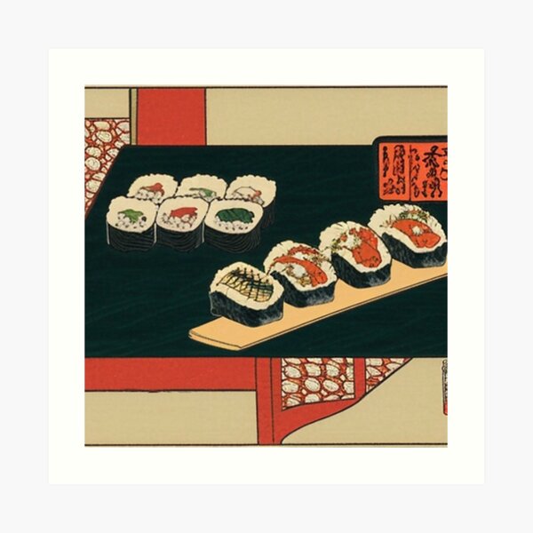 Sushi Ukiyo-e Accessories Bag